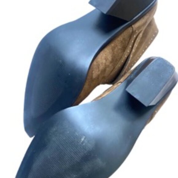 Seven7 Brown Dallas Faux Suede Boot Studded Ankle Bootie Suede Women'sSize 11 - Picture 7 of 8